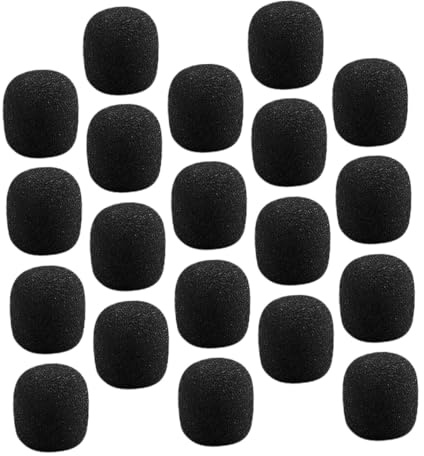 DECORNIJIA 20Pcs Windproof Lapel Microphone Sponge Covers Protective Windscreen for Microphone Guards Sound Reception Enhancer for Singers and Interviews