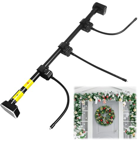 mtlsttbd Garland Hanger for Door Frame, Suitable for Doors and Windows with Inner diameters of 30”- 67“, Heavy-Duty Christmas Halloween Decoration Holder for Wreaths, Lights & More(Stretch 80-170cm)