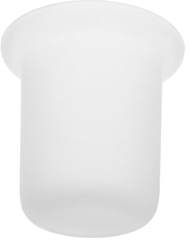 Beatifufu Portaescobillas de Baño Vaso para Fregar el Inodoro de Vidrio Esmerilado Dispensador de Jabon Pared, Ahorro de Espacio para Hogar y Baños Públicos