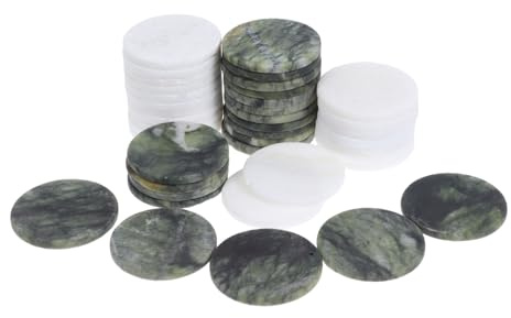MAGICLULU 40 Pezzi Pietre Naturali per Giochi Acqua Resistenti e Compatte per Spiaggia Piscina e Fiume Pietre Piattine per e Decorazione Te