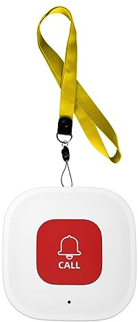 Asyduey 1 Set Tuya WiFi Smart SOS Pulsante di Chiamata Wireless Caregiver Cercapersone Telefono Trasmettitore di Avvisi Pulsante di Chiamata di Emergenza