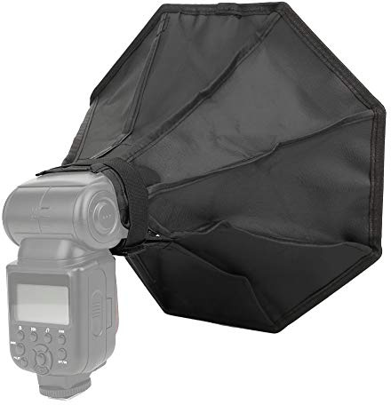 Kukyller Mini Softbox, 30cm Flash Diffuser Speedlight Umbrella Softbox for Studio Photography
