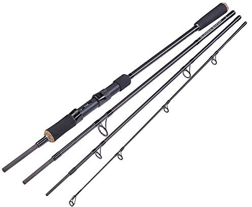 DAM Quadra Safar, 2.40 Meter, Wurfgewicht 20-60 Gramm, 4 Teilig, Reise Angelrute, 52218
