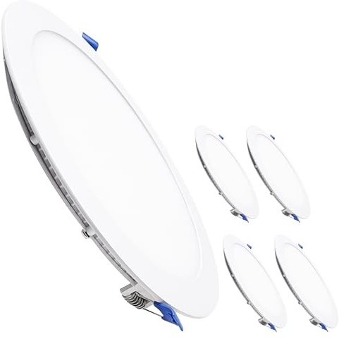 LED ATOMANT 5x LED Einbaustrahler Ausschnitt 200mm 20W CCT 3000-6500K | Durchmesser 220mm, Mit CCT-Farbtemperaturwahlschalter, 2100 Lumen, Treiber inklusive