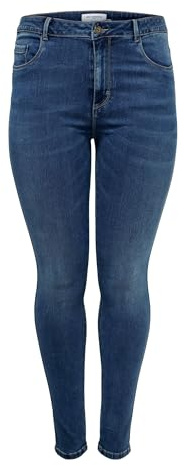 ONLY Carmakoma NOS Damen CARAUGUSTA HW SK DNM JEANS MBD NOOS Skinny Jeans,, per pack Blau (Medium Blue Denim Medium Blue Denim), 48/L30 (Herstellergröße: 48)