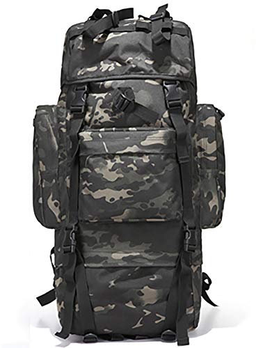 Interner Rahmen Trekking Rucksäcke Mit Regenschutz, 100l Militärische Taktischer Wasserdicht Wanderrucksack Gepäckbeutel-j 100l