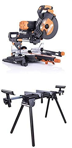 Evolution Power Tools R255SMS-DB+ with Evolution Mitre Stand