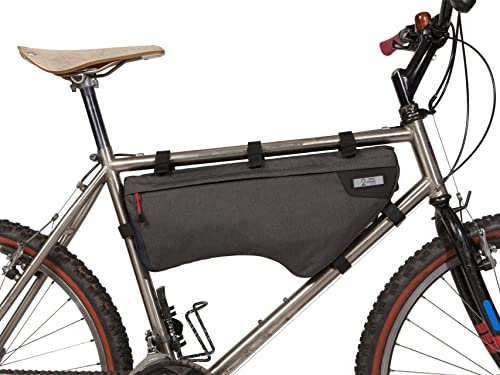 Two Wheel Gear - Mamquam Große Fahrradrahmentasche (6 Liter) - Wasserabweisend, Verstellbar - Entwickelt für Pendeln und Touren - Graphitgrau