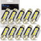 Safego 36MM LED Bombillas C5W LED CanBus Festoon 3 SMD 5050 6411 6418 1.42 12V Luz Interior de Coche Festón Lámpara Luces de Matricula, Maletero, Domo, Mapa, Guantera, Puertas Bombilla Blanco 10PCS