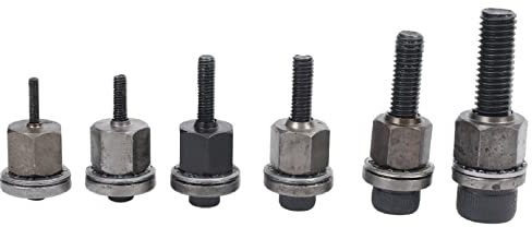 RUANI 6Pcs Hand Rivet Nut Head Nuts Simple Installation Manual Riveter Rivnut Tool Accessory for Nuts M3 M5 M6 M8 M10, Black