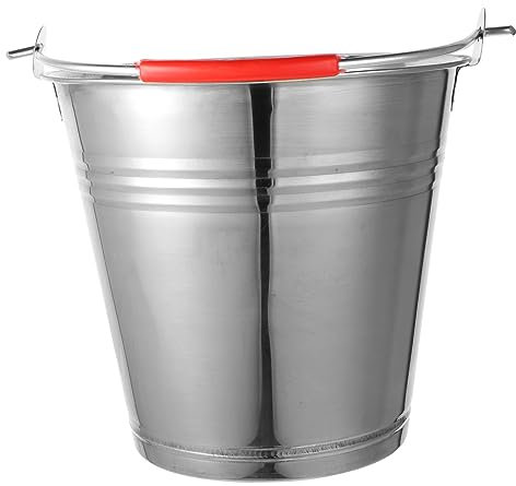 BESTonZON Großer Eisen Aschebehälter Mit Griff Vielseitiger Eimer Zur Lagerung Und Transport Von Grillkohle Feuerstelle Und Kamin Zubehör Robustes Design