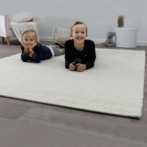 Steffensmeier Handwoven Rug Kos | Wool (Pure Wool), Light wool blend, Handwoven, Size: 200x290 cm (6'6x9'6) Living Room and Bedroom