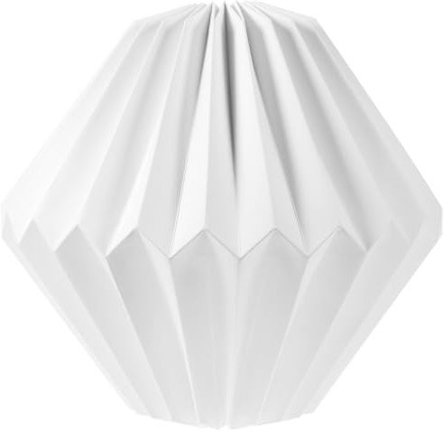 Angoily Nordic Style Origami Paper Hanging Lampshade, White Geometric Light Cover for Home Decor, Chandelier and Floor Lamp, Home Accessories, 12.59X12.59X11.02 Inch
