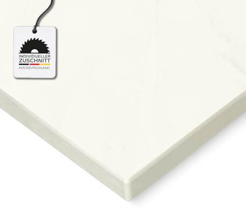 HausFux Spanplatte nach Maß - 1,9 cm stark, melaminbeschichtet, mit ABS-Kante - Made in Germany - für Möbel- und Innenausbau (India Marmor, 30 x 20 cm)