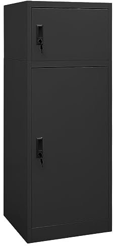 BaraSh Sattelschrank Anthrazit Sattel Pferd 53x53x140 cm Stahl Stahlschrank