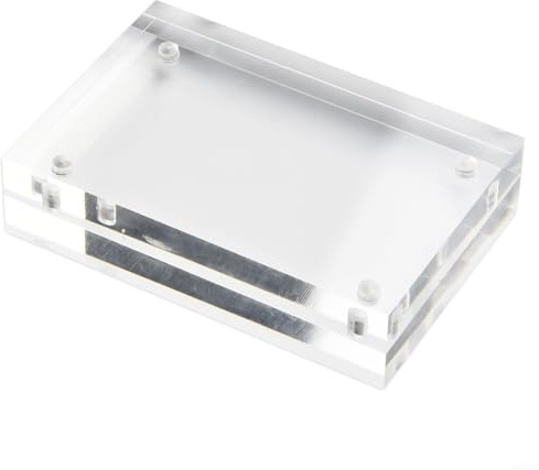 HEBEOT Acryl-Bilderrahmen mit magnetischem Ständer, für den Schreibtisch, transparent, rahmenlos, für Thanksgiving, Weihnachten, 7,5 x 10,5 cm