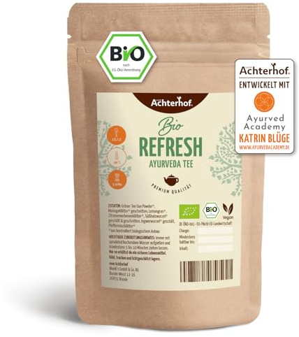 Ayurveda Tee Refresh Bio 250g | fein abgestimmte ayurvedische Zutaten | wohltuender Kräutertee | vom Achterhof