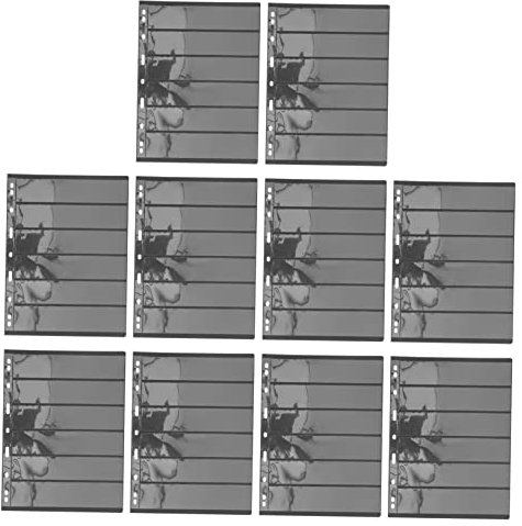 Parliky Briefmarkenseiten 10 Stück Schwarz aus PVC Standard Briefmarkenblätter Lose zum Sammeln und Aufbewahren von Briefmarken und Postkarten für Briefmarkensammler