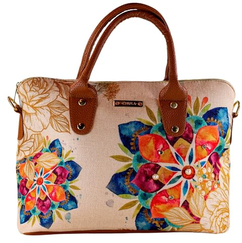 CHULA Tulum Bolso de mano y hombro grande para mujer Lucia Fiesta de las Flores - Estilo festivo, diseño floral colorido, perfecto para eventos