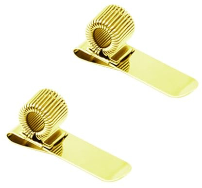 12 mm x 40 mm kompakta pennhållare set, 2 delar enkel fjäderögla pennorganiserare anteckningsbok pennklämmor passar nästan storlek pennor för konferensskolor affärer anteckningar tillbehör (guld,