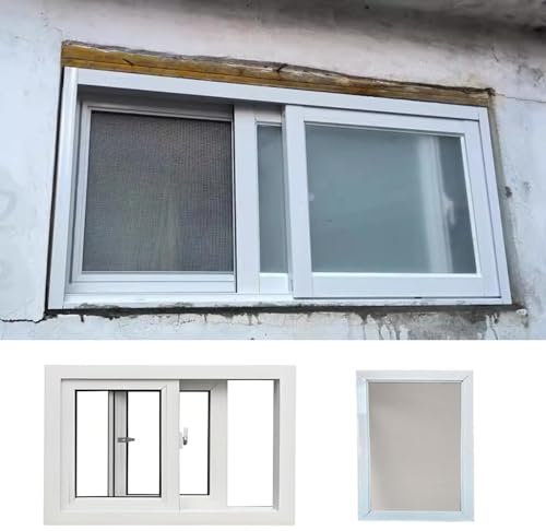 Garagentor dichtung hochwasserschutz barriere Flächenbündiger Einbau Schuppen-Schiebefenster mit Screens, Schwerlast Ersatz Aluminium-Fenster für Hühnerstall Haushalt Loft(WxH 28x12in/70x30cm)