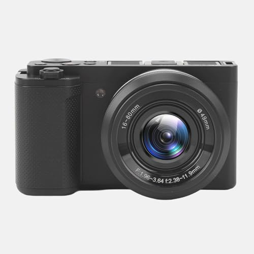 Digitalkamera für die Fotografie, 5K 30FPS 64MP 5X Optischer Zoom-Kameras mit 3,2-Zoll-270°-Klappbildschirm, Autofokus-DSLR-Kamera mit Integriertem CMOS-Sensor für Youtuber Vlogger