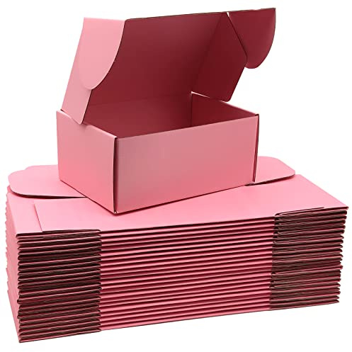 Cenoid Kleine Versandkartons 230x150x100 mm Rosa Maxibrief Warensendung Karton Versandboxen Verpackungskartons Pakete für Versand (25 Stück)