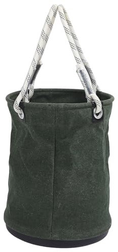 Yosoo Seau à Outils en Toile, Mini Seau Organisateur Porteur de 30 Kg pour le Transport de Clous, de Boulons et de Petites Fournitures Lourdes sur le Chantier, 40 X 30 Cm (GREEN)