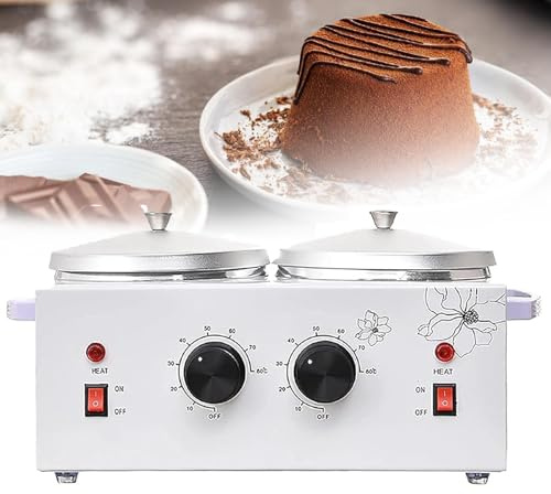 Macchina per Temperare Il Cioccolato, Pentola per Fonduta Elettrica Commerciale, Pentola per Fonduta di Cioccolato, per Cioccolato, Burro, Formaggio, Panna, Caramelle, Latte, Caffè, Dessert,2Pots