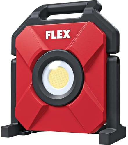 FLEX CL 10000 10,8/18,0 LED batteridriven byggstrålkastare, 10 000 lumen, byggspotlight med 5 ljusstyrkenivåer, strålkastare, byggarbetsplatsbelysning, IP65, för 10,8 V och 18 V batterier 5323