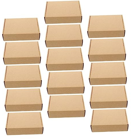 TEHAUX 15stücke Kraftpapier Geschenkboxen Im Rechteckigen Design Für Schmuck Süßigkeiten Und Blumenverpackungen Für Valentinstag Geburtstage Und Hochzeiten