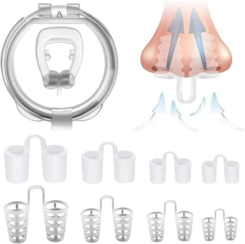 10 PCS Anti ronquidos, Dilatador Nasal Anti Ronquidos Clips Nasales Magnéticos, Dilatadores Nasales Silicona con Imán Mejora la Respiración para Ayudar a Dormir Mejor (transparent)