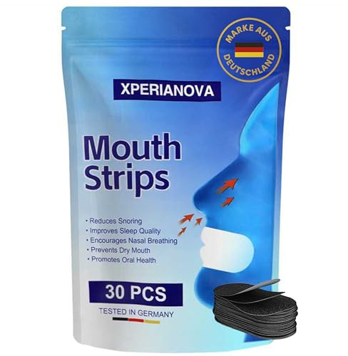 XperiaNova® Mundpflaster, 30 Stück, Reduziert Schnarchen, Verbessert Schlafqualität, Fördert Nasenatmung