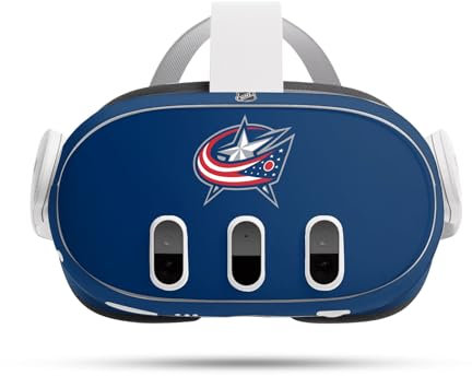 Head Case Designs Offizielle NHL Einfach Columbus Blue Jackets Vinyl Haut Aufkleber kompatibel mit Meta Quest 3