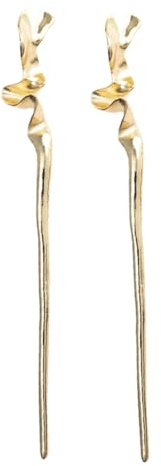 Healeved Bacchette per Chioma in Lega di Zinco Stile Cinese Tradizionale Vintage, 2 Pezzi Facili da Usare, per Chignon Eleganti in Occasioni Speciali