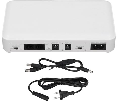 Walfront 8000 -mAh Mini UPS Battery Backup Unterbrechbar Stromversorgung für Routermodem mit 5 V 9V 12 V 15 V 24 V Ausgangspoe und USB -Ladung (EU-Stecker)