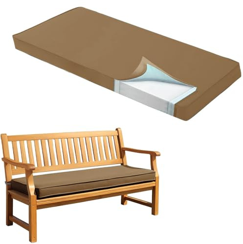 WLXFF Cojines para Banco, CojíN Banco 5cm Grueso con Funda ExtraíBle Y Base Antideslizante, Cojines De Repuesto para Banco De Muebles De JardíN Exterior,No6,140X50X5CM