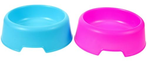 SHINEOFI Set 2 Ciotole in Plastica Colorata per Cuccioli e Conigli Ciotole per Cibo e Acqua per Cani e Gatti di Piccola Taglia Ciotola Spaziosa e Facile da Pulire per Animali Domestici