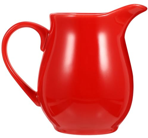 FUNOMOCYA Salsera de Cerámica Roja de 250 Ml, Taza para Salsa para Mojar y Dispensador de Aderezo para Ensaladas, Recipiente Versátil para Condimentos en Cocina y Comedor Profesional