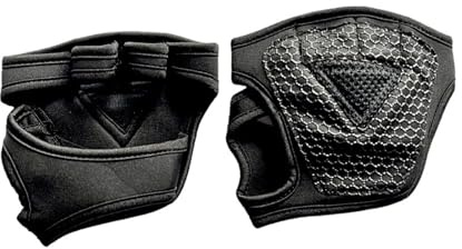 CIGPKLO Griffpolster Kraftsport Hand Palm Protector Gym Fitness Handschuhe Bodybuilding Workout Power Gewichtheben Trainingshandschuhe Hantel Griffe Pads(Black B,L)