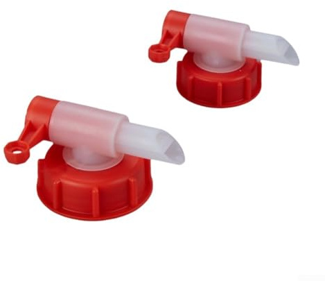 JoyousMall Precision Pouring Tap Spout 18.9mm, DIN51 Or DIN61 for Drip-Free Filling Dosing, Dispensing Tap for Jerry Can Oil Container Fluid Pouring(2PCS DN61)