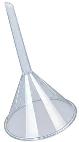 Embudo transparente de boca ancha, diseñado para líquidos espesos como aceite y líquidos, perfecto para uso doméstico o comercial, embudo de laboratorio
