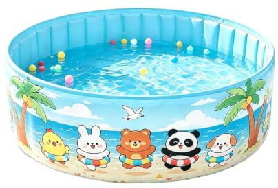 Large Pool For Kids - Round Inflatable, Portable Toys, With Drain Hose
