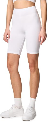 Merry Style Leggings Shorts Femme Coton Confortables - Shorts Cyclisme Femme, Parfaits pour Sport et Quotidien MS10-200 (Blanc, XL)