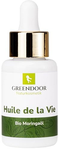 GREENDOOR Bio Moringaöl kaltgepresst vegan 30ml, Anti Aging Öl, rein pur nativ parfümfrei, skin repair, Körperöl Hautregeneration, Antifalten Hals Dekolleté, Naturkosmetik