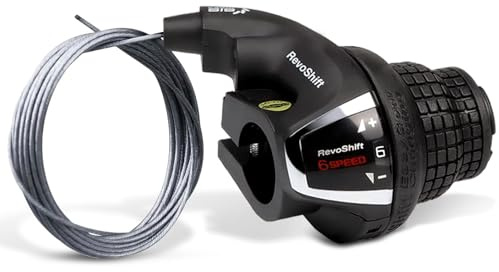 RainFlowwer Revoshift MTB Bike Right Shift Lever, SL-RS35 6 Speed Twist Grip Gear, Handle Shifter for Mountain Bicycle