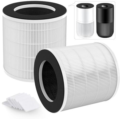 GoKBNY 2-Pack H7126 Replacement Filter Compatible with GoveeLife H7126 Mini Air Purifier, 3-in-1 High-Efficiency Filtration System, with Aromatherapy Tablets