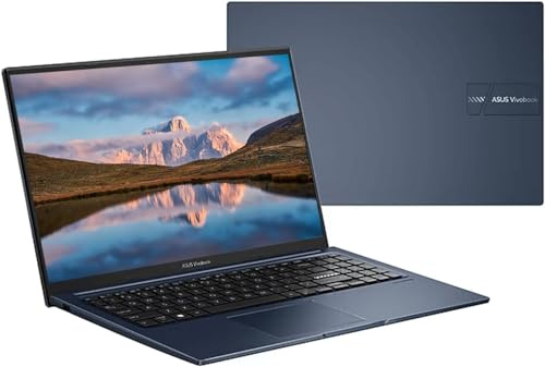 ASUS VivoBook 15 - Computer portatile sottile e leggero, display FHD da 15,6, processore Intel Core i3-1215U, RAM DDR4 da 8 GB, SSD PCIe da 512 GB, modalità Windows 11 Home S, blu silenzioso