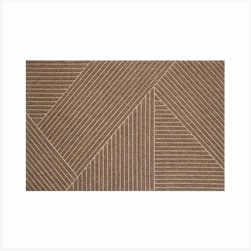 Waterhog Washable Indoor Outdoor Door Mat Pyramid Camel 55 x 85 cm | Heavy-Duty Dirt Trapper, Non-Slip Rubber Backing, Front Door & Entrance Mat, Absorbent, Made in Europe