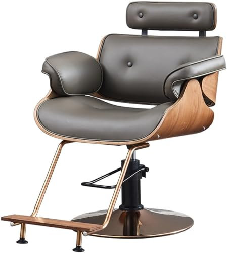 Hydraulischer Friseurstuhl, klassisch, Leder, 360 Grad drehbar, höhenverstellbar, für Salon, Schönheit, Tattoo, Friseure, Rasur, Styling-Stuhl